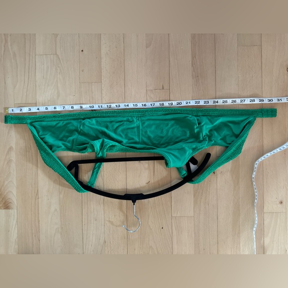 Lole green crinkle ribbed Y2K swim top stretchy size medium - Picture 6 of 9